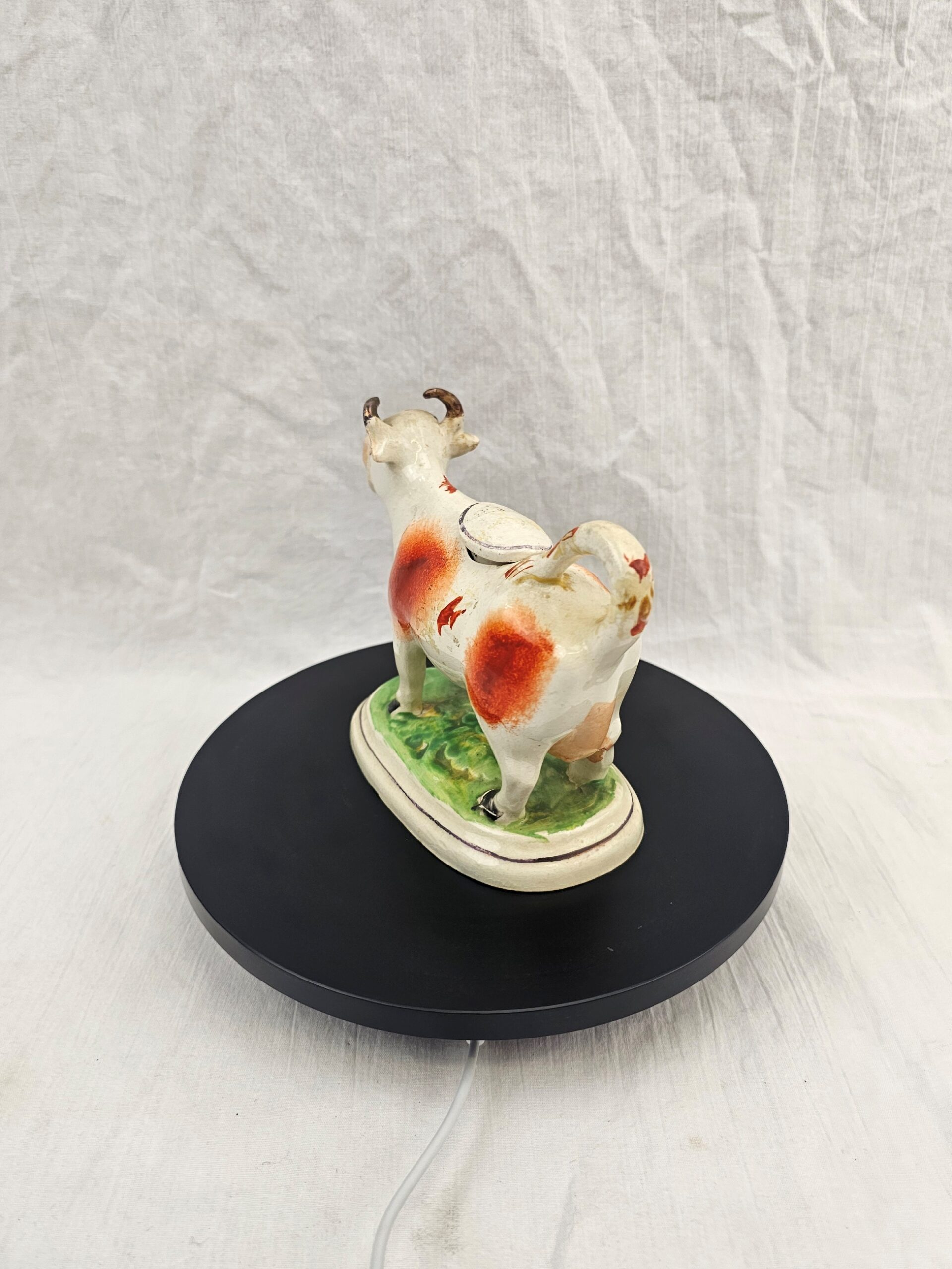 19th Century Staffordshire Pottery Cow Creamer - Antique English Earthenware - Image 4