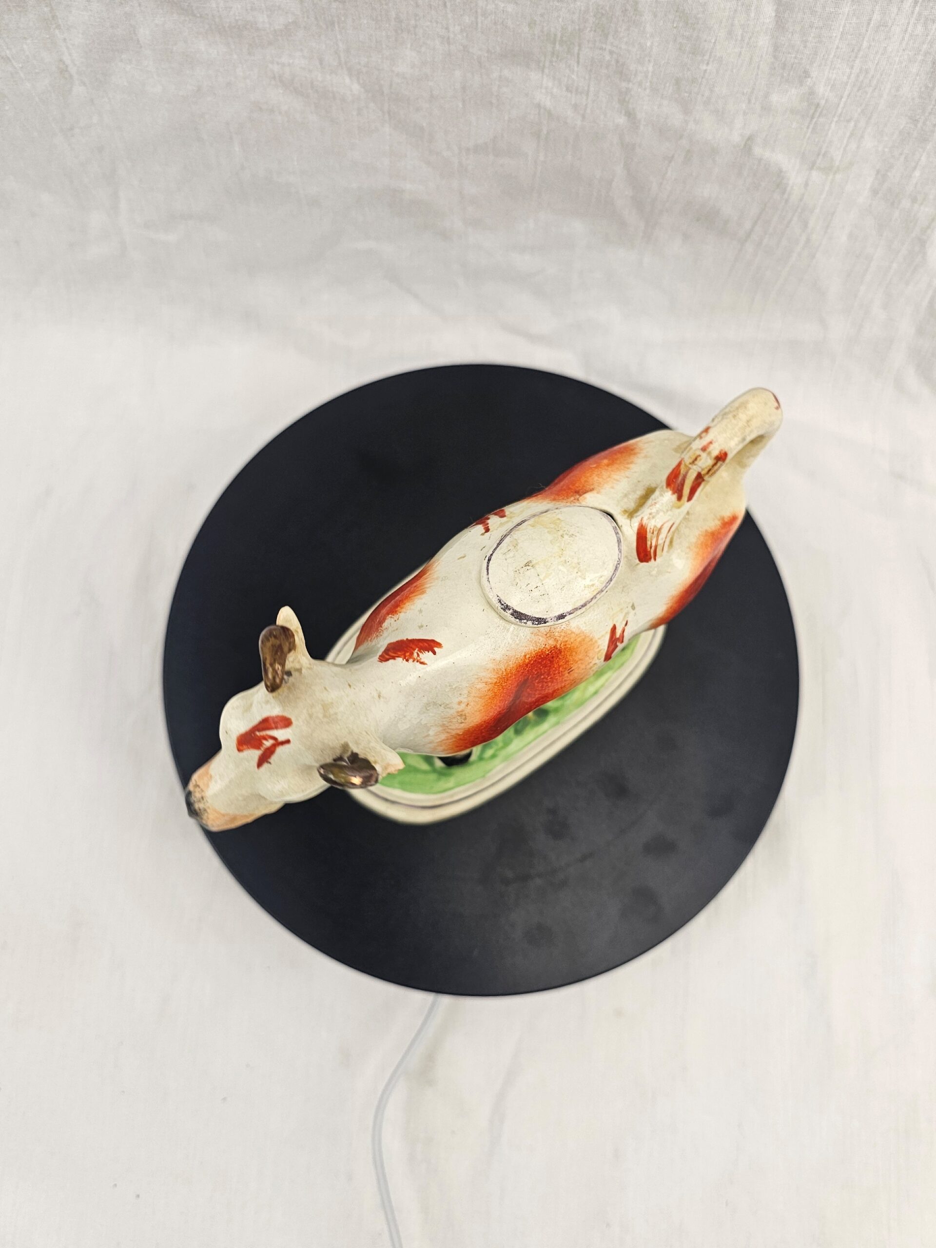 19th Century Staffordshire Pottery Cow Creamer - Antique English Earthenware - Image 6