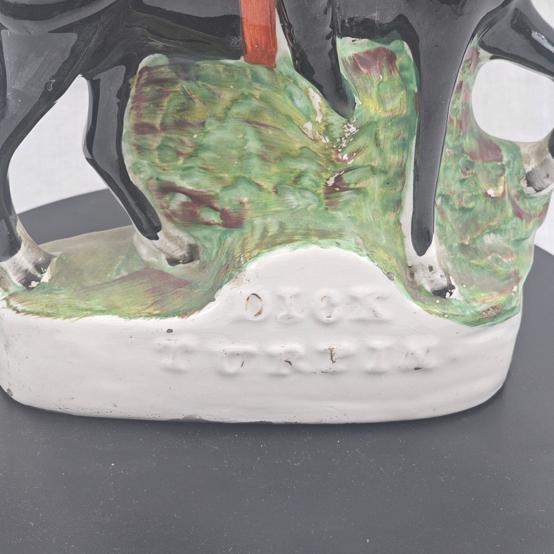 Victorian Staffordshire Equestrian Portrait Figure of Dick Turpin on Black Bess, c.1850–1870 - Image 2