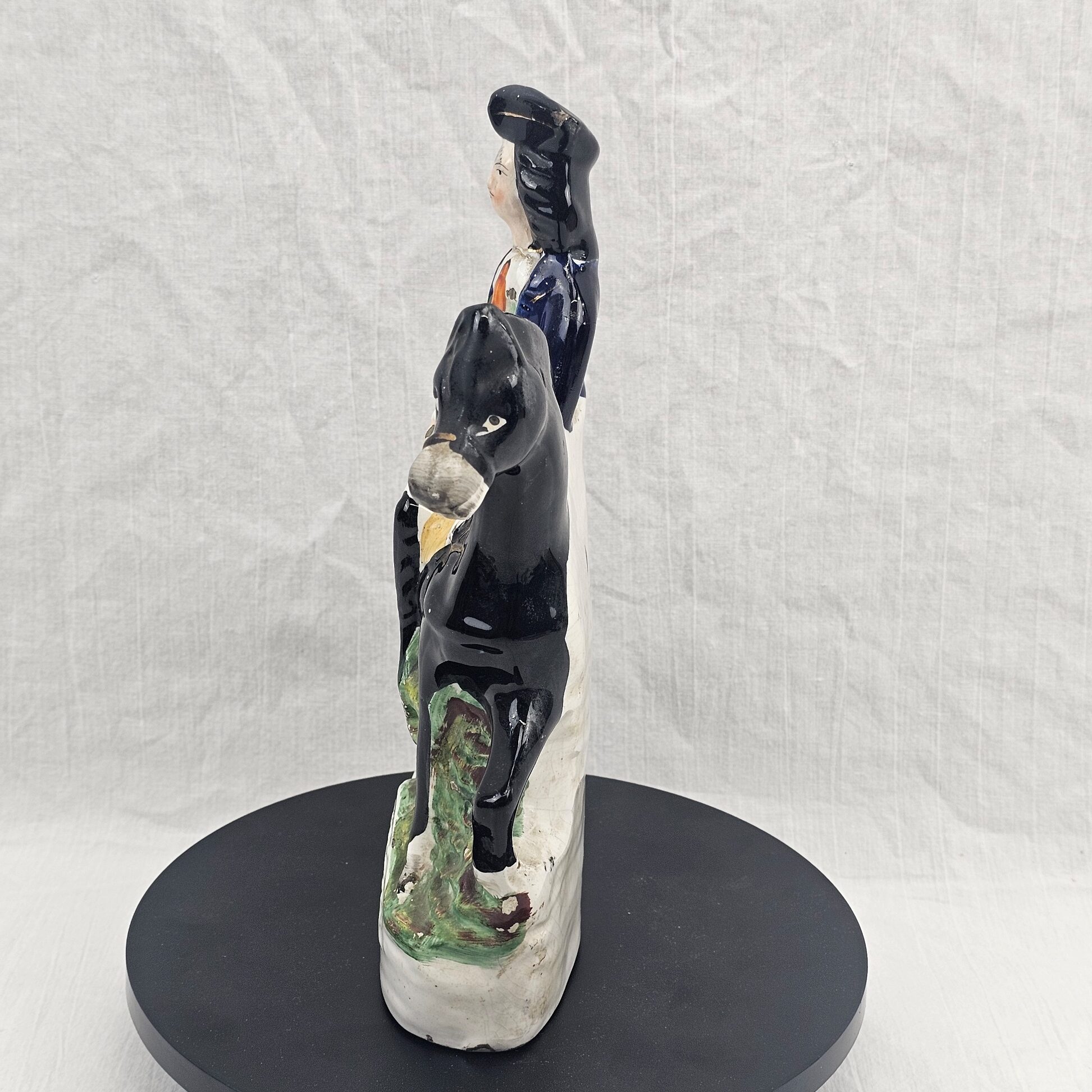 Victorian Staffordshire Equestrian Portrait Figure of Dick Turpin on Black Bess, c.1850–1870 - Image 3
