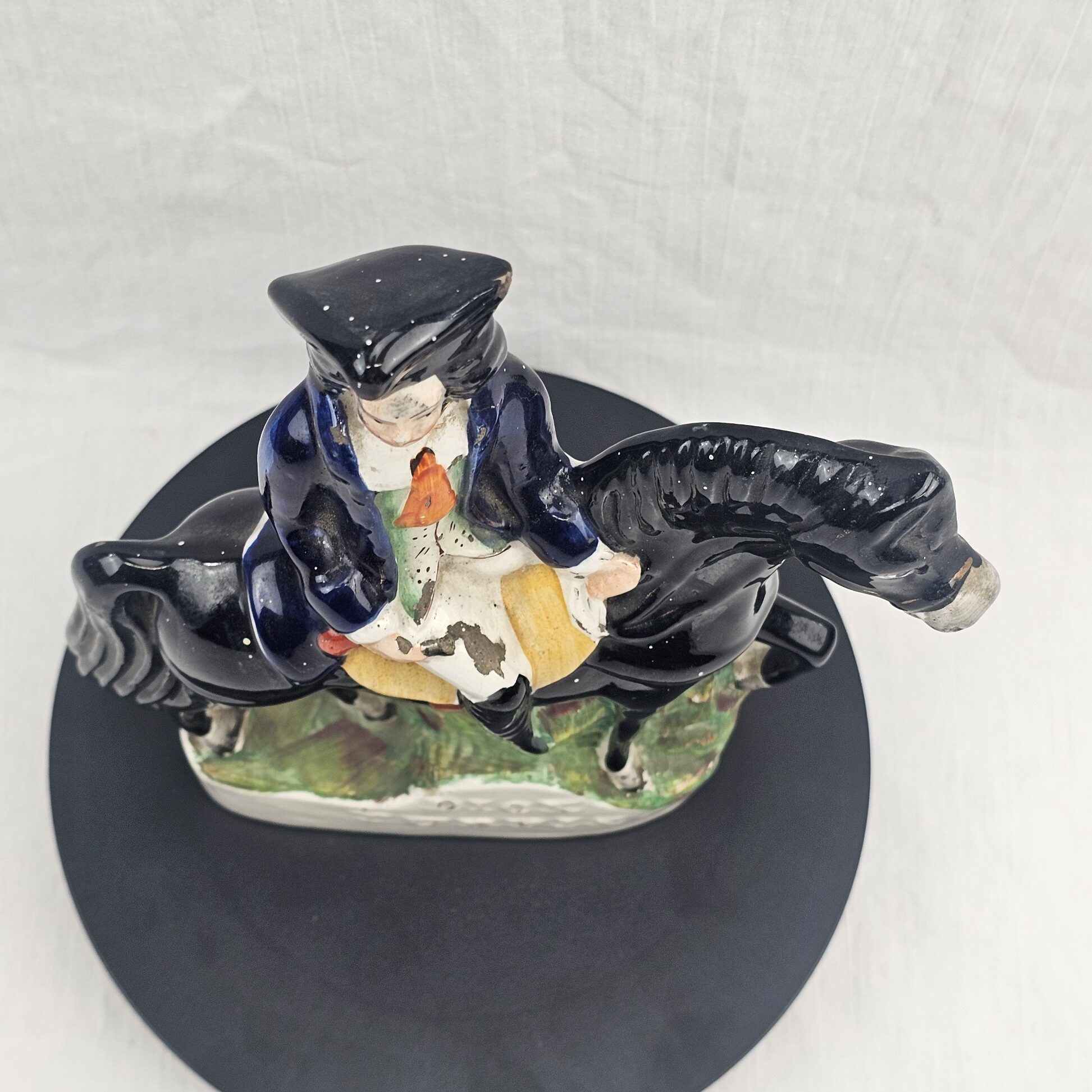 Victorian Staffordshire Equestrian Portrait Figure of Dick Turpin on Black Bess, c.1850–1870 - Image 9