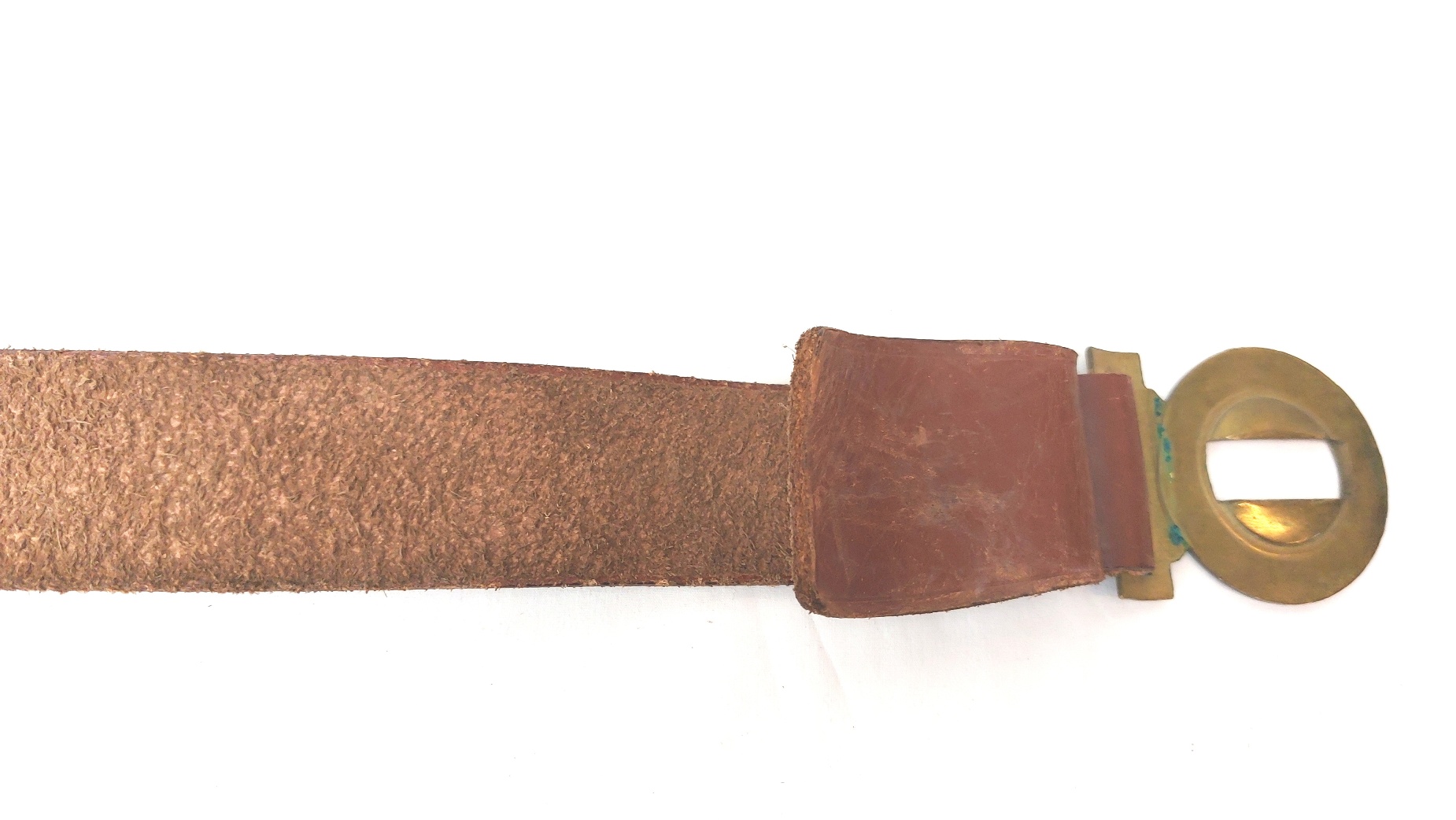 British, Mid-20th Century, The Boys’ Brigade Brass Belt Buckle & Leather Belt – “Sure & Stedfast” Christian Youth Organisation Belt, Size 32 - Image 3