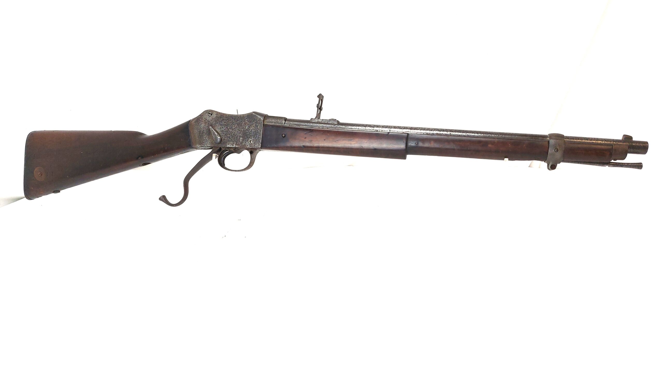 British, c.1882 Dated, Enfield Martini-Henry Mk II Carbine – S-X Strengthened Extractor Upgrade – Liverpool Volunteer Battalion Marked – Original Cleaning Rod, Obsolete Calibre