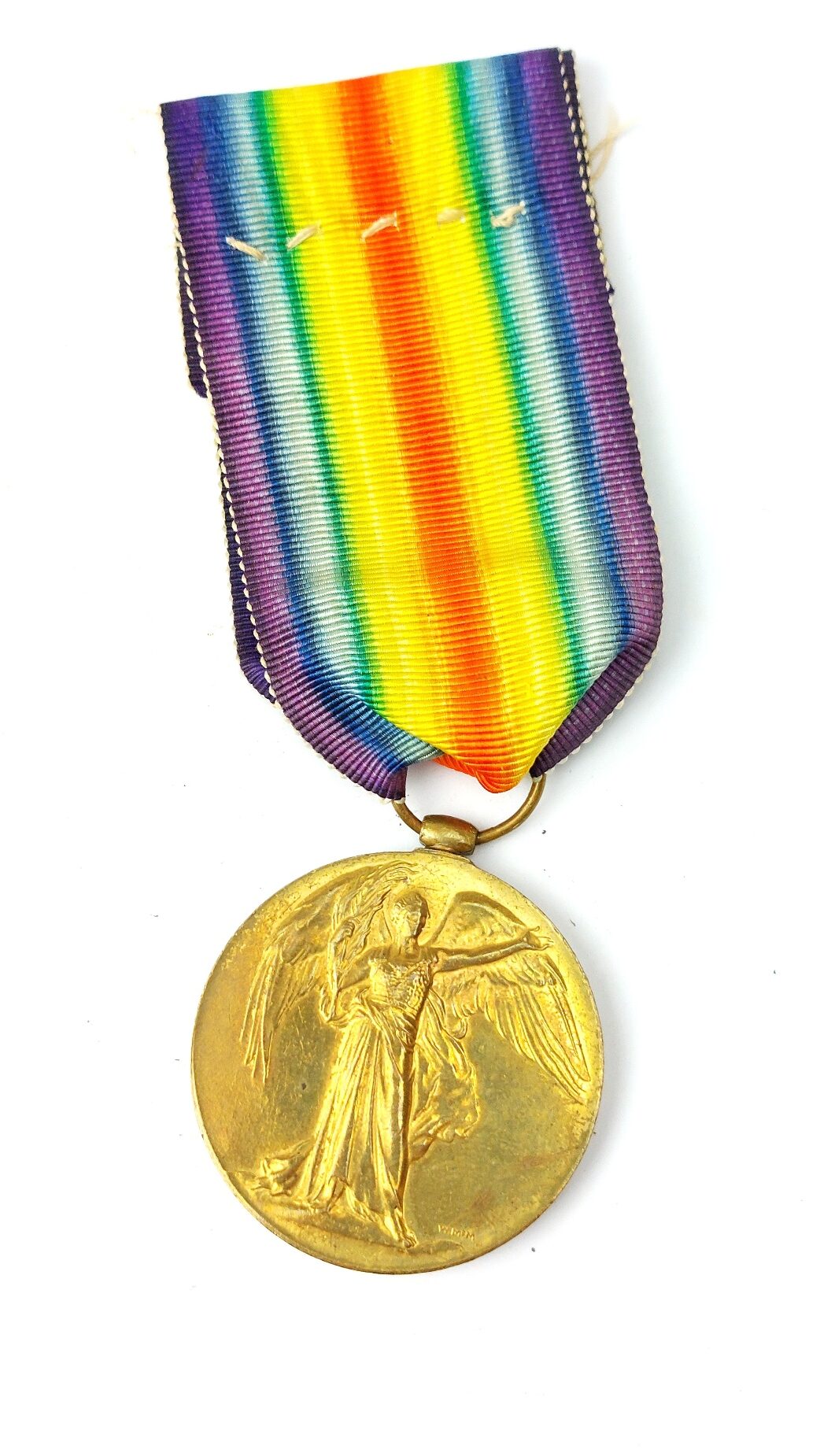 British, WW1, Victory Medal, Named to 7834 Pte. William Ivor Mitchell, 1st Hertfordshire Regiment – Killed in Action 31 July 1917 – Ypres / Passchendaele Casualty