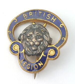 British, Mid-20th Century, British Legion Enamel Membership Lapel Badge – Numbered P/O/65774 – J.R. Gaunt London