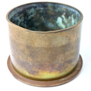 British, Cold War - Dated 1965, Royal Navy ‘N’ Marked, A/S 12 Anti-Submarine Brass Cartridge Case, Trench Art Ashtray Conversion, ECC