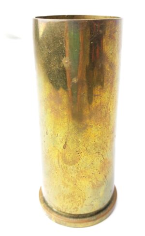 British, WW2 - 1944 Dated, 40mm Mark IV Bofors Anti-Aircraft Brass Shell Case, (ECC), Cut-Down Trench Art Vase
