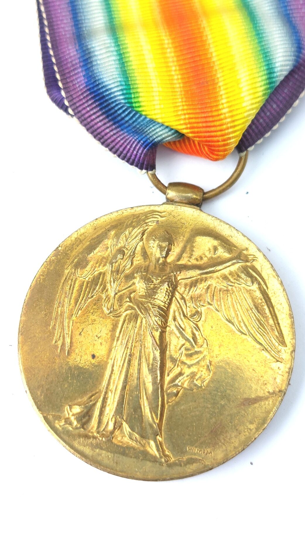 British, WW1, Victory Medal, Named to 7834 Pte. William Ivor Mitchell, 1st Hertfordshire Regiment – Killed in Action 31 July 1917 – Ypres / Passchendaele Casualty - Image 2