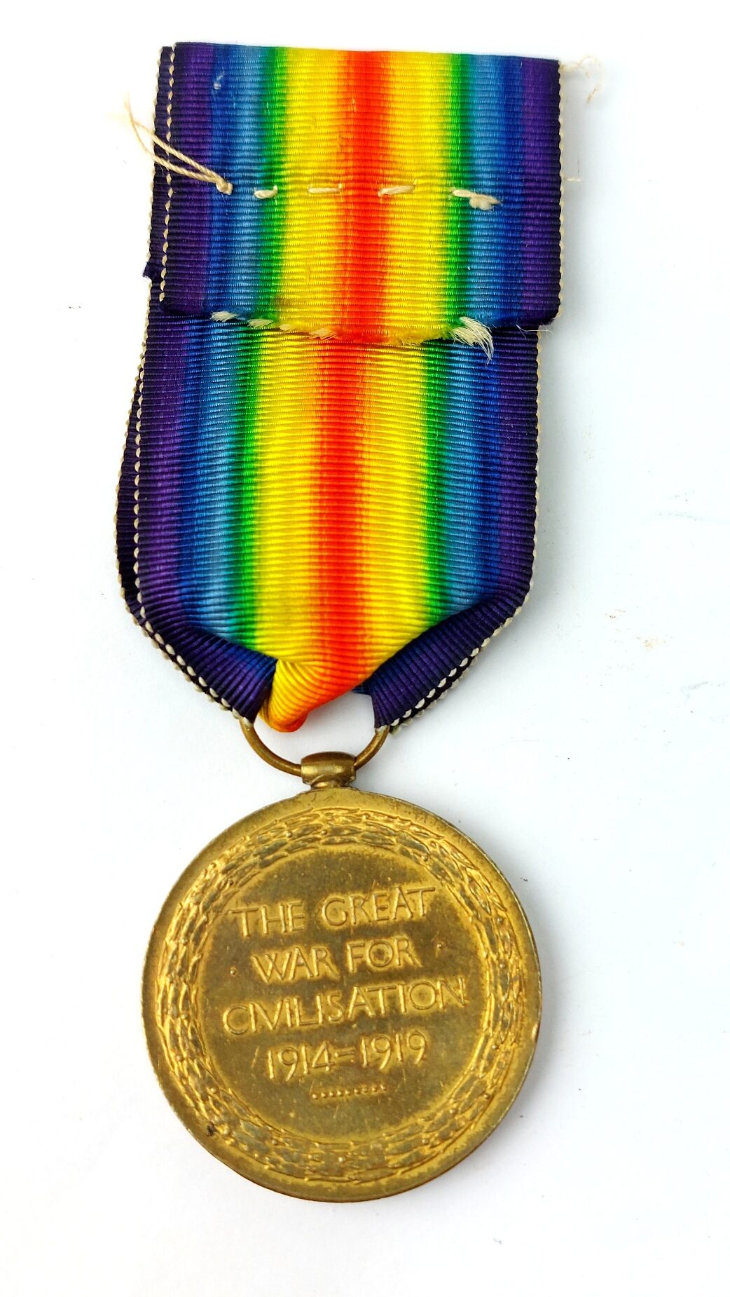 British, WW1, Victory Medal, Named to 7834 Pte. William Ivor Mitchell, 1st Hertfordshire Regiment – Killed in Action 31 July 1917 – Ypres / Passchendaele Casualty - Image 3