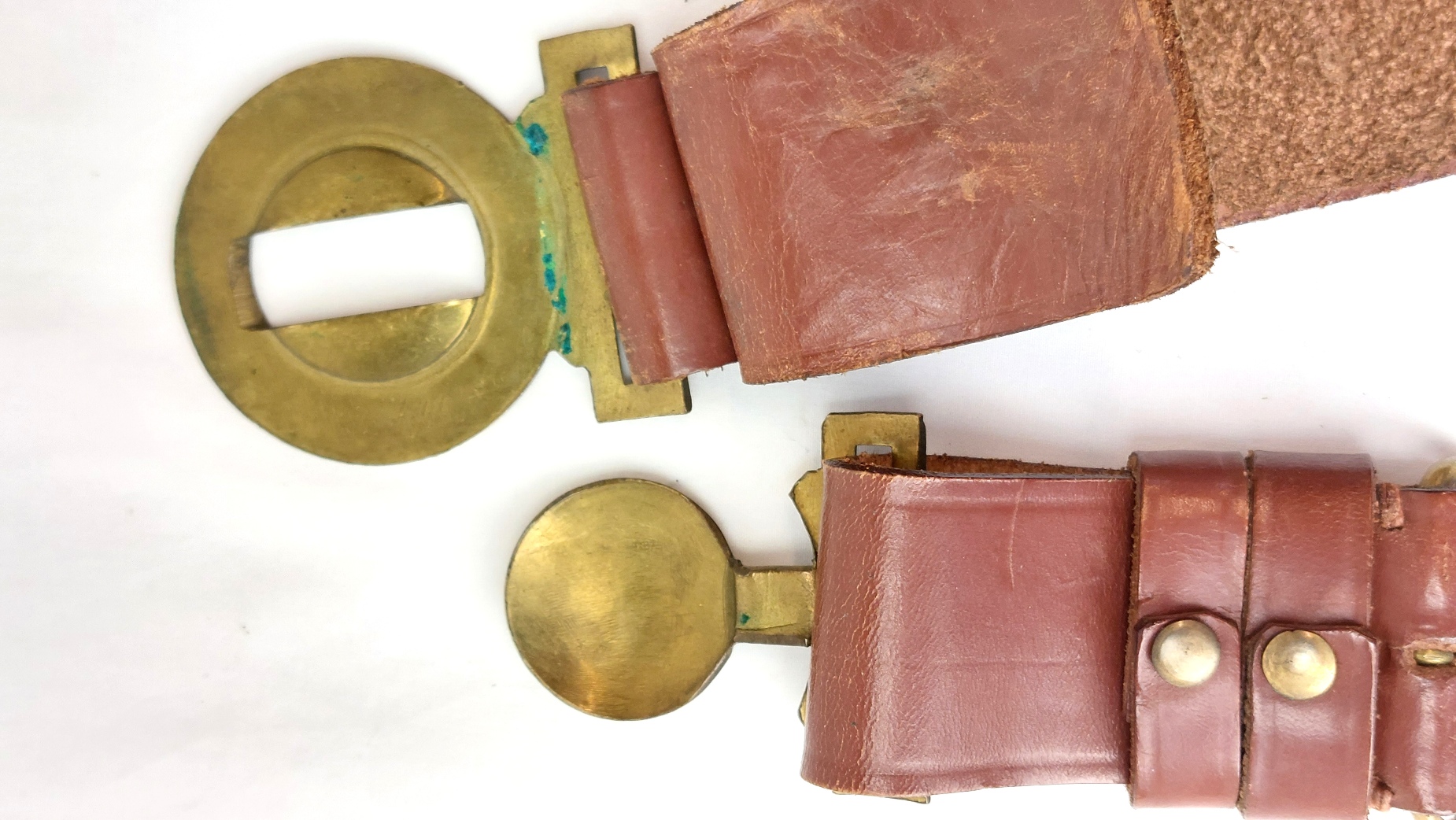 British, Mid-20th Century, The Boys’ Brigade Brass Belt Buckle & Leather Belt – “Sure & Stedfast” Christian Youth Organisation Belt, Size 32 - Image 10