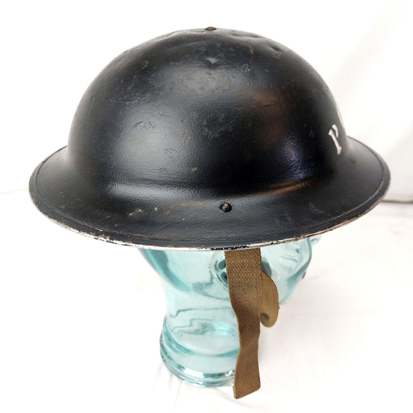 British, WW2, Police Mk II Brodie Helmet by Rubery Owen & Co. with 1941 TTC Liner - Image 4