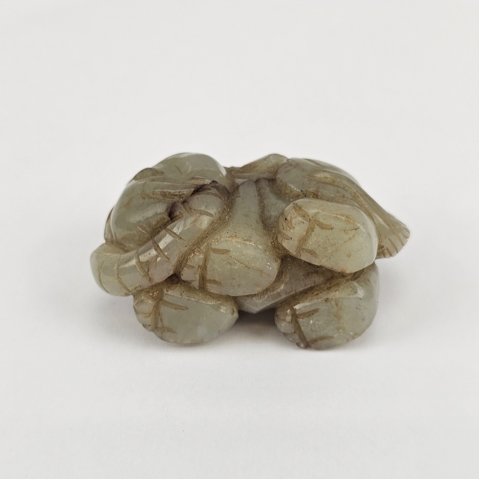 Chinese Nephrite Jade Carving of a Recumbent Elephant in Archaistic Wei Style, Qing Dynasty, 18th to 19th Century - Image 6
