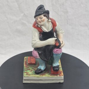 Victorian Staffordshire Pottery Figure of a Cobbler - The Cobbler Jobson, circa 1870