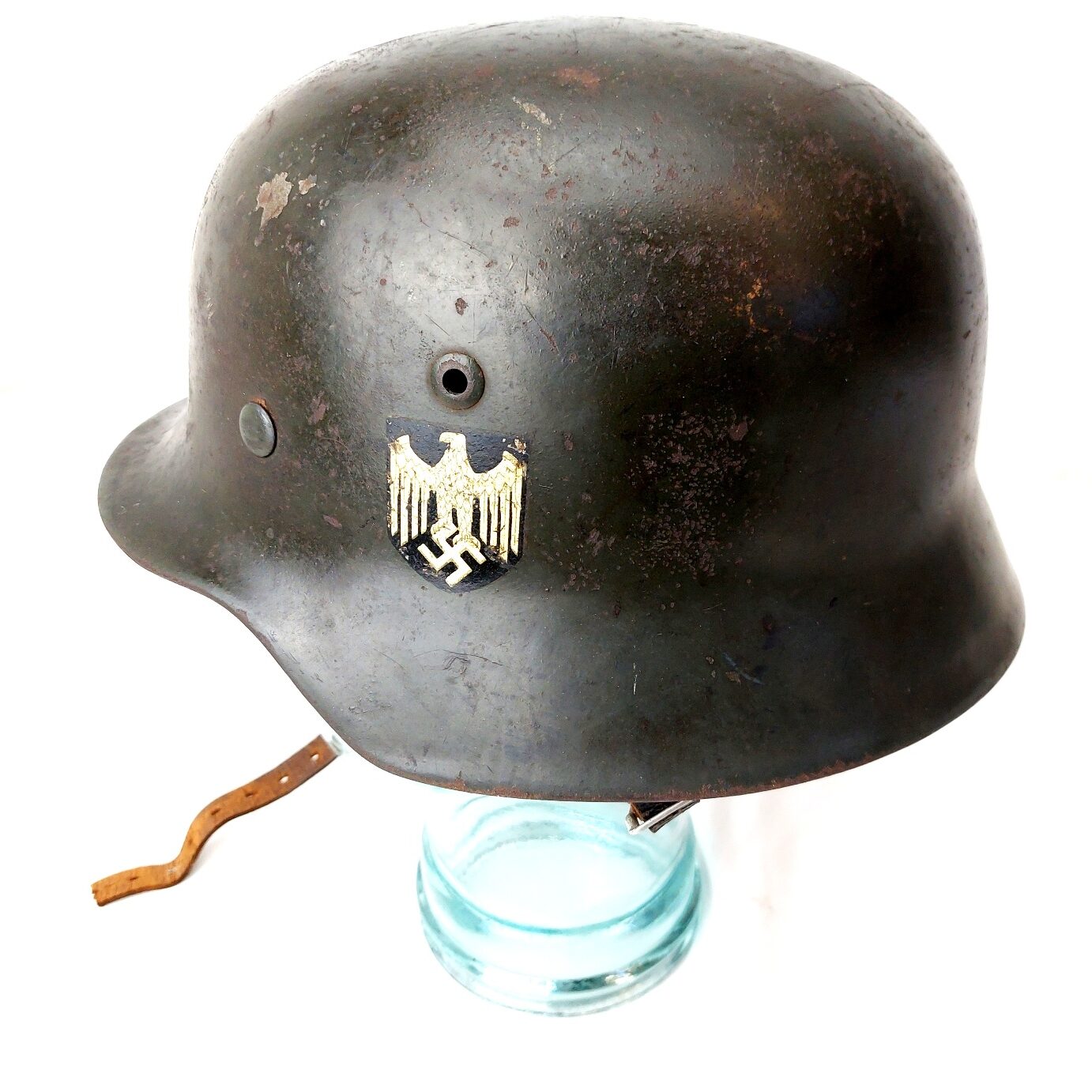 German, Pre-WW2 - c.1936, M35 Double Decal Heer Steel Combat Helmet, NS66, Lot 5755, Pocher Decals