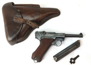 German, Pre WW2 - 1937 Dated, Mauser S/42 P.08 Luger 9mm Pistol, Matching Numbers, Matching Magazine, Original 1937 Holster & Spare WW2 Magazine, Old Spec Deactivated