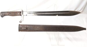 Imperial German, WW1, M1898/05 a/A "Butcher" Bayonet by Simson & Co., Dated 1915, Simson & Co Suhl, Matching Era Mauser Scabbard