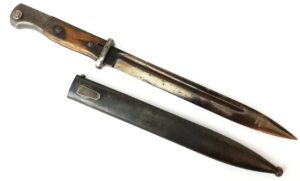 German, WW2, K98 (Seitengewehr 84/98 III) Mauser Bayonet and Scabbard, WaA519