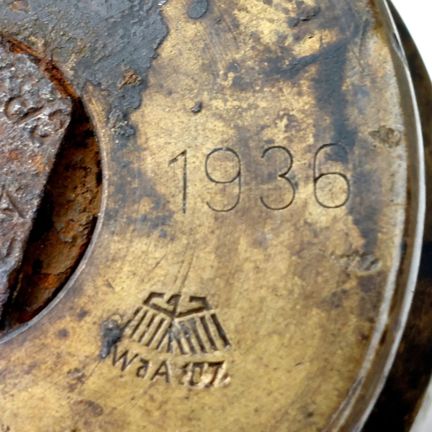 German, Pre-WWII - 1936 Dated, 3.7cm FlaK 18/36 Brass Shell Case – Polte Magdeburg – WaA107 - Image 7