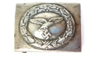 German, WW2 - 1940 Dated, Luftwaffe Enlisted Man's Steel Belt Buckle – Schmöle & Comp., Menden