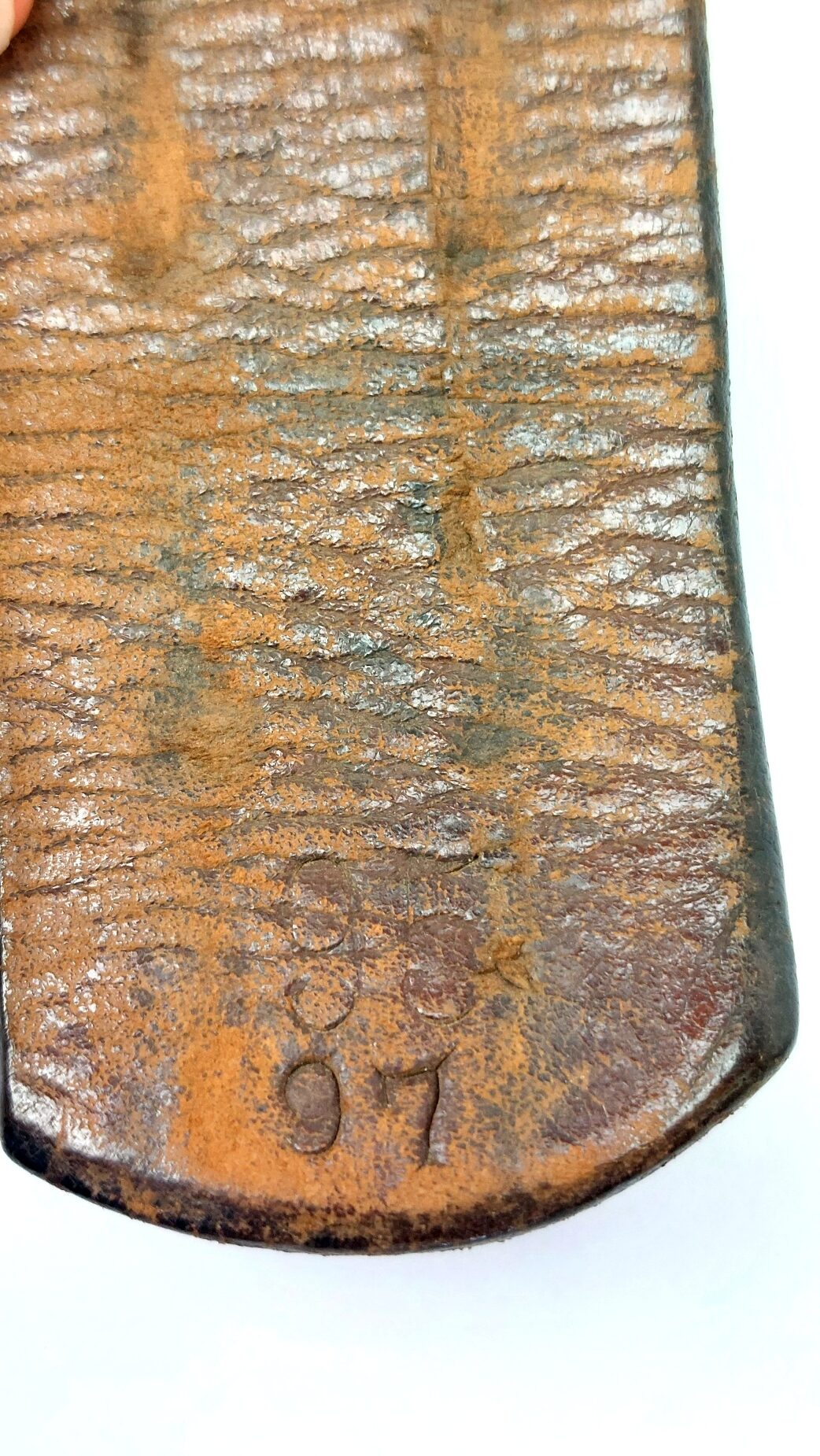 German, WW2 - 1944 Dated, Third Reich Hitler Youth Belt & Buckle with Applied Wehrmacht Officer’s Cap Cockade – RZM M4/44 - Image 14