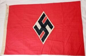 German, WW2 - Dated 1939, Third Reich Hitler Youth (Hitlerjugend) Flag, RZM Marked, NSDStB Berlin