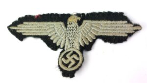 German, WW2, Waffen-SS Machine-Embroidered Sleeve Eagle (Ärmelhoheitsabzeichen), EM/NCO Pattern
