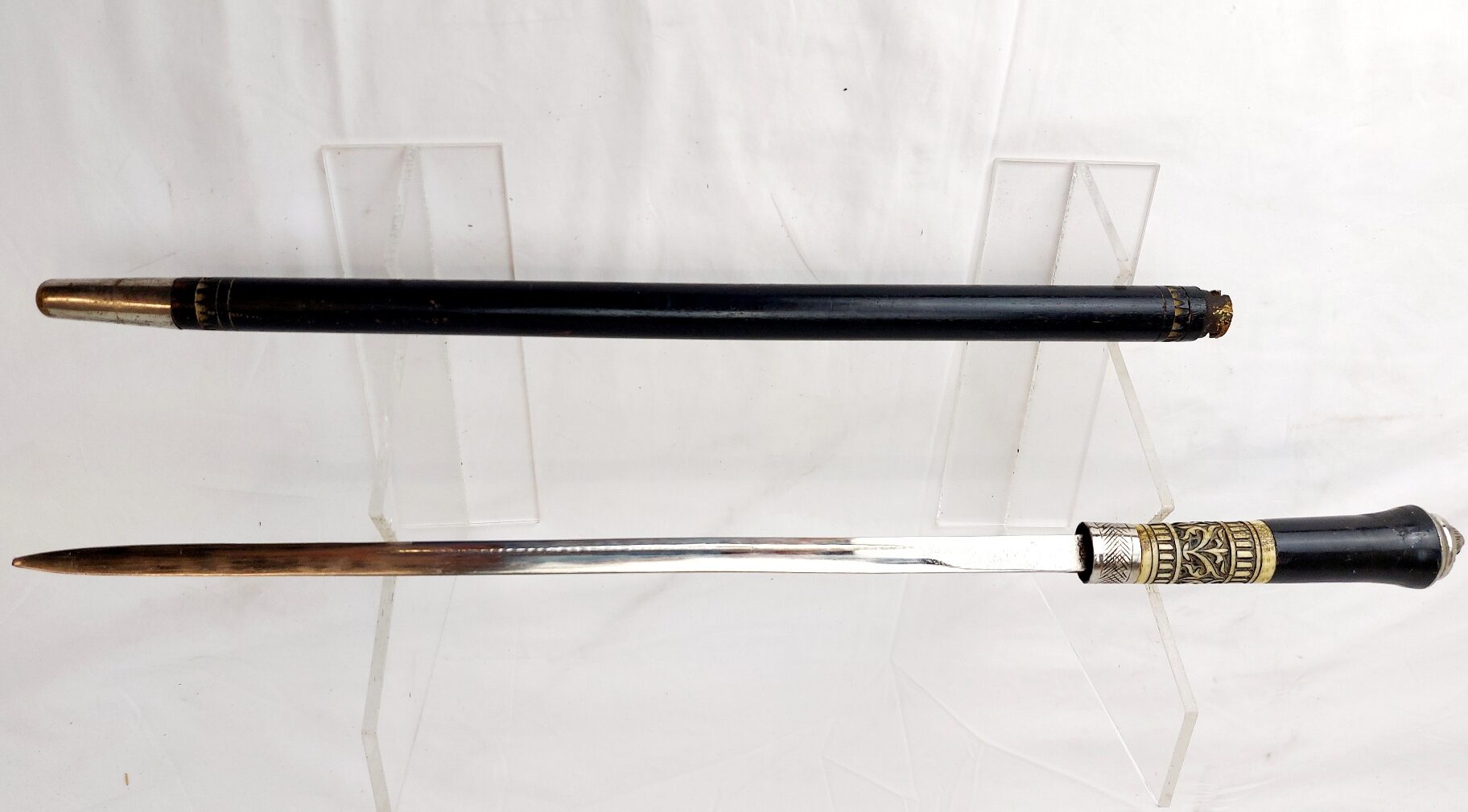 Indian, Late 19th to Early 20th Century, Concealed Military Swagger-Swagger Sword Stick, with Locking Mechanism - Image 4