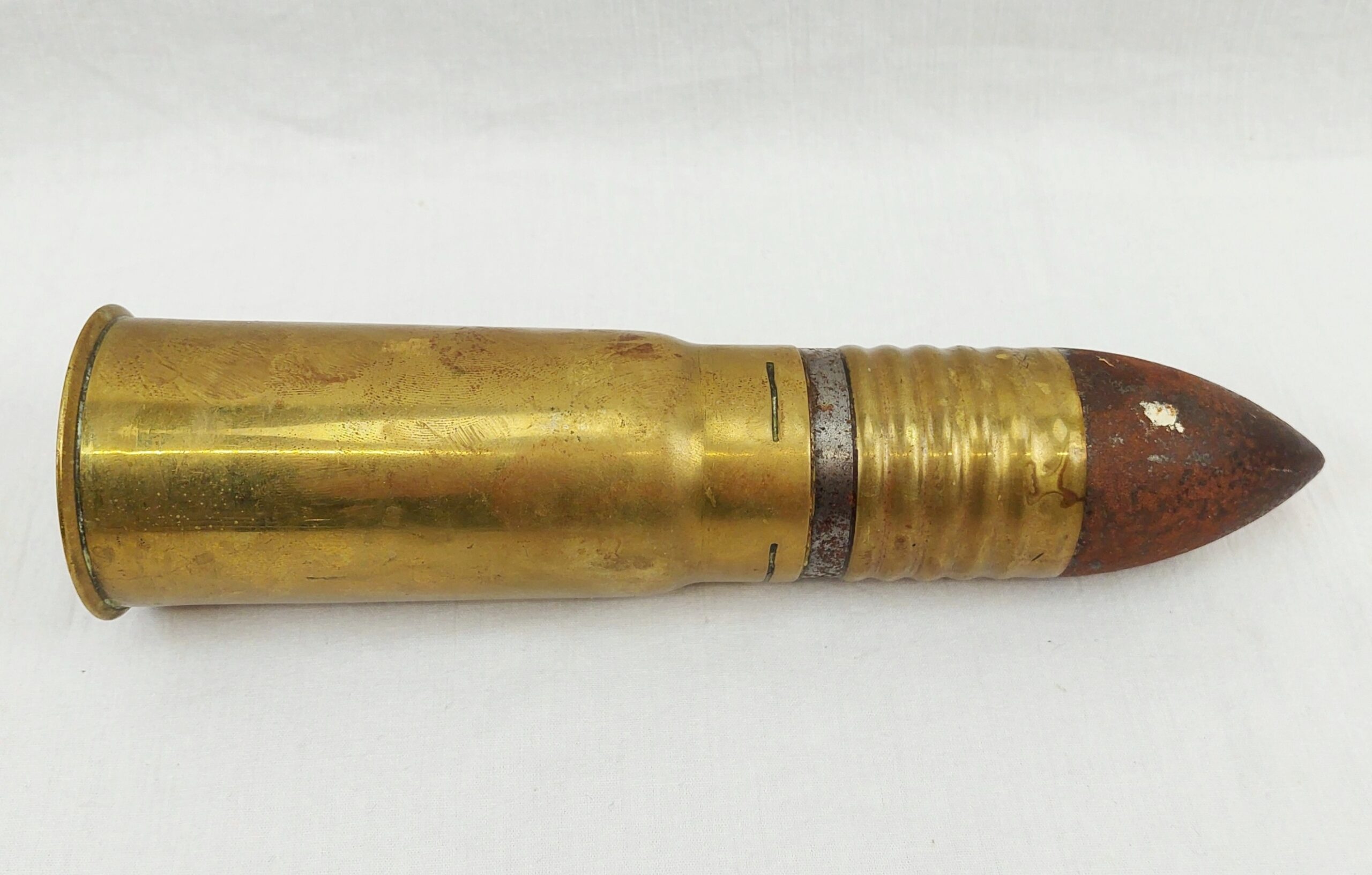 Inert Early 20th Century Japanese 47mm Hotchkiss Cannon Round #2 - Image 2