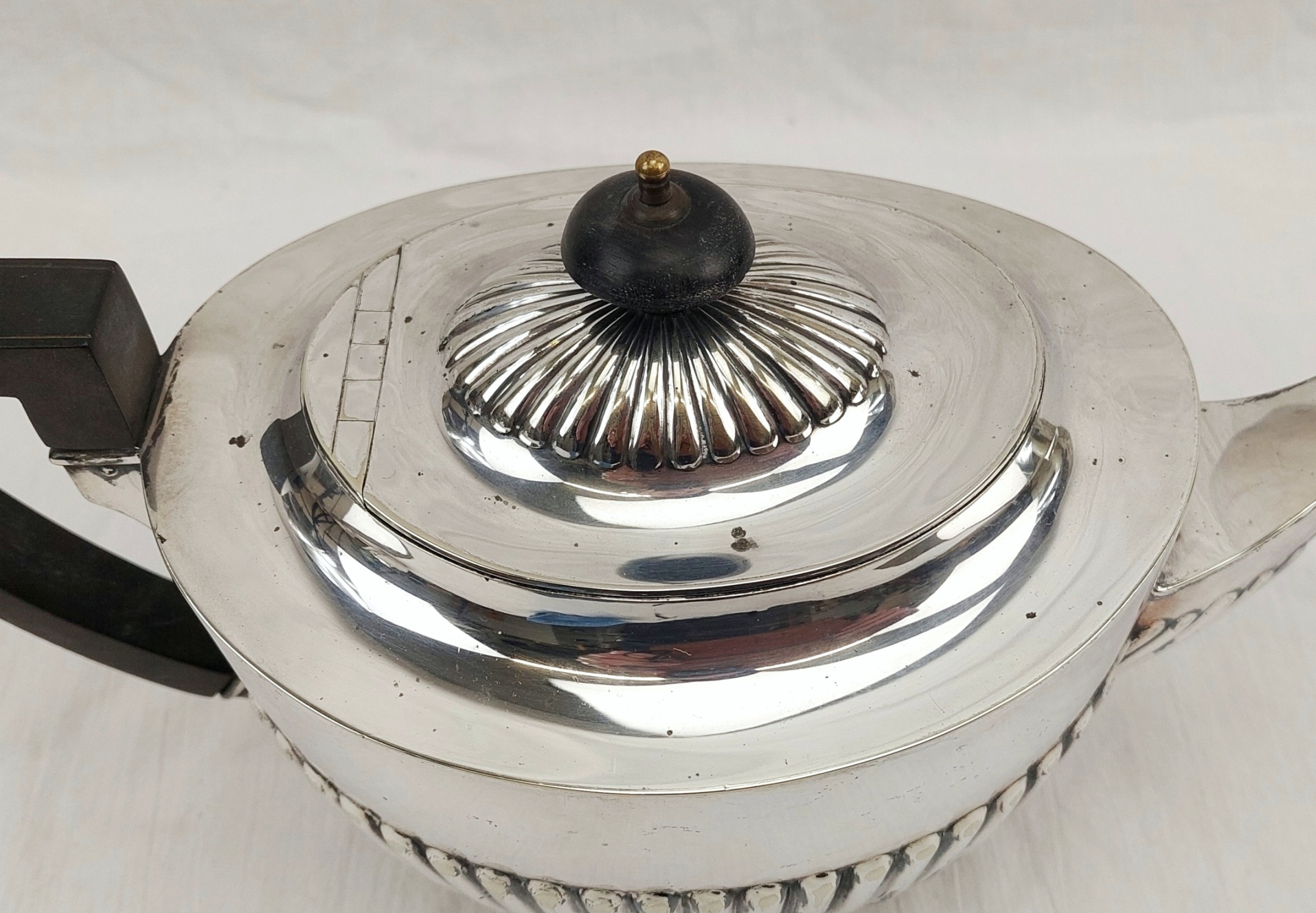Antique Silver Plate Teapot - Image 2