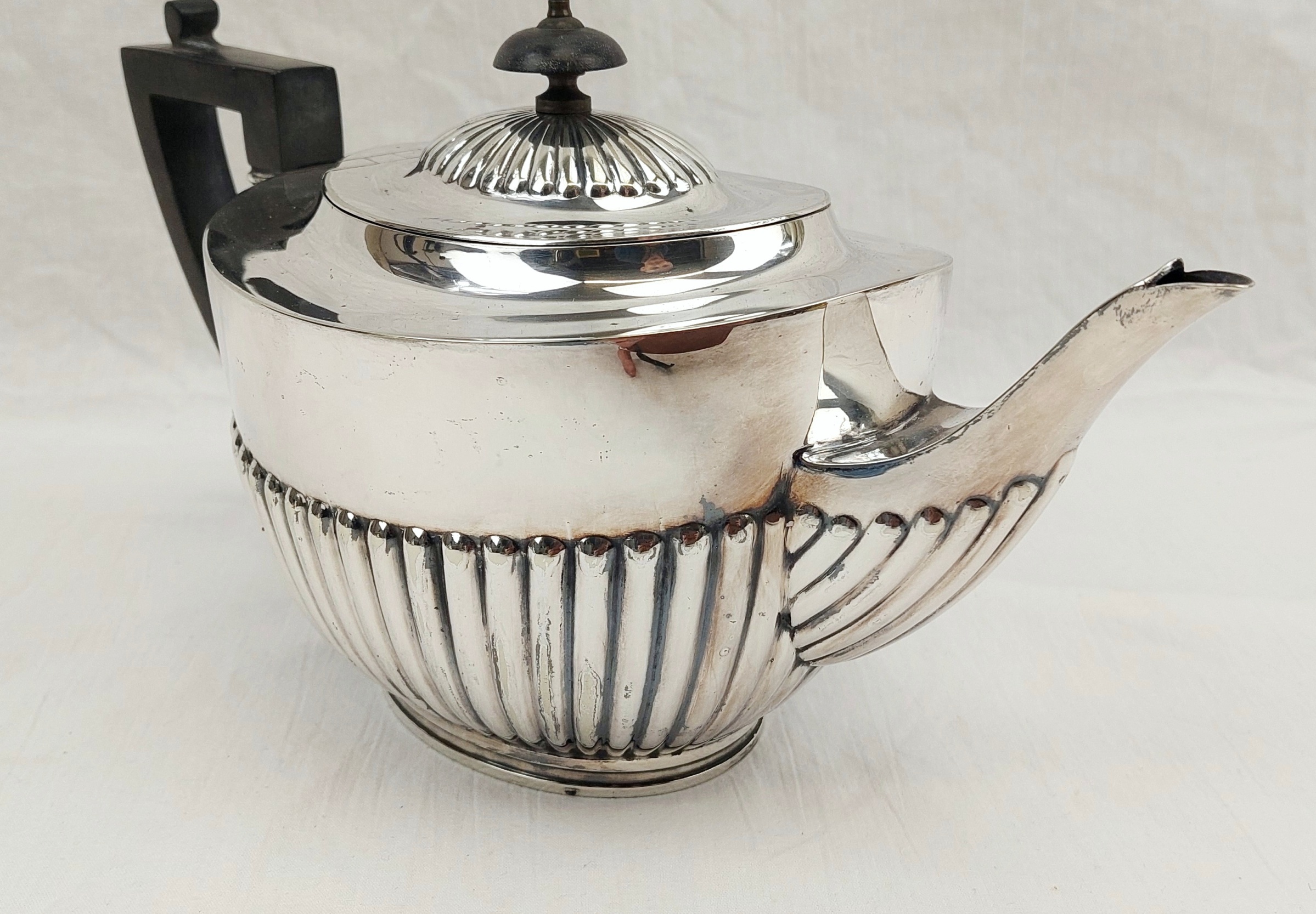 Antique Silver Plate Teapot - Image 3