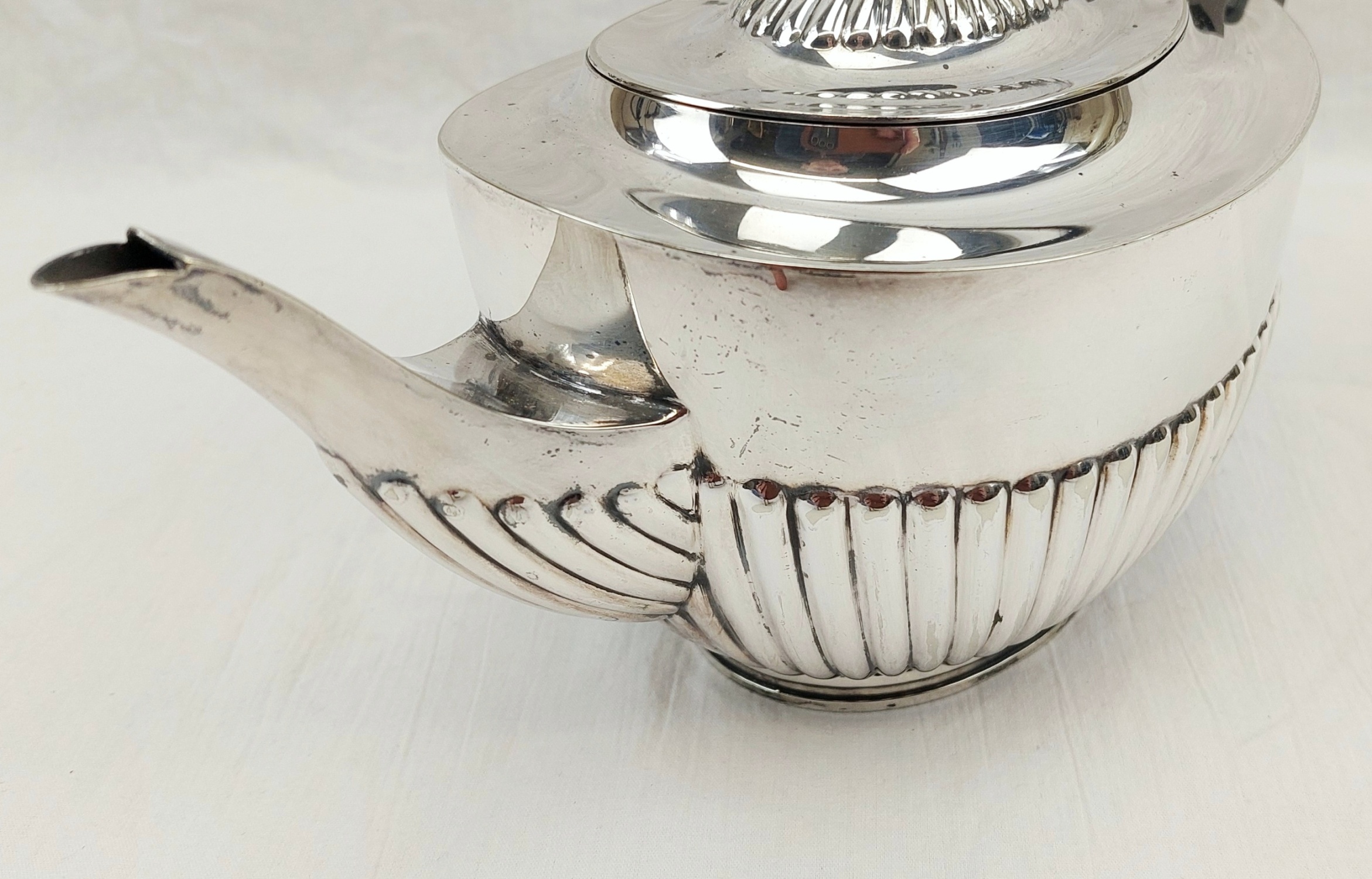 Antique Silver Plate Teapot - Image 4