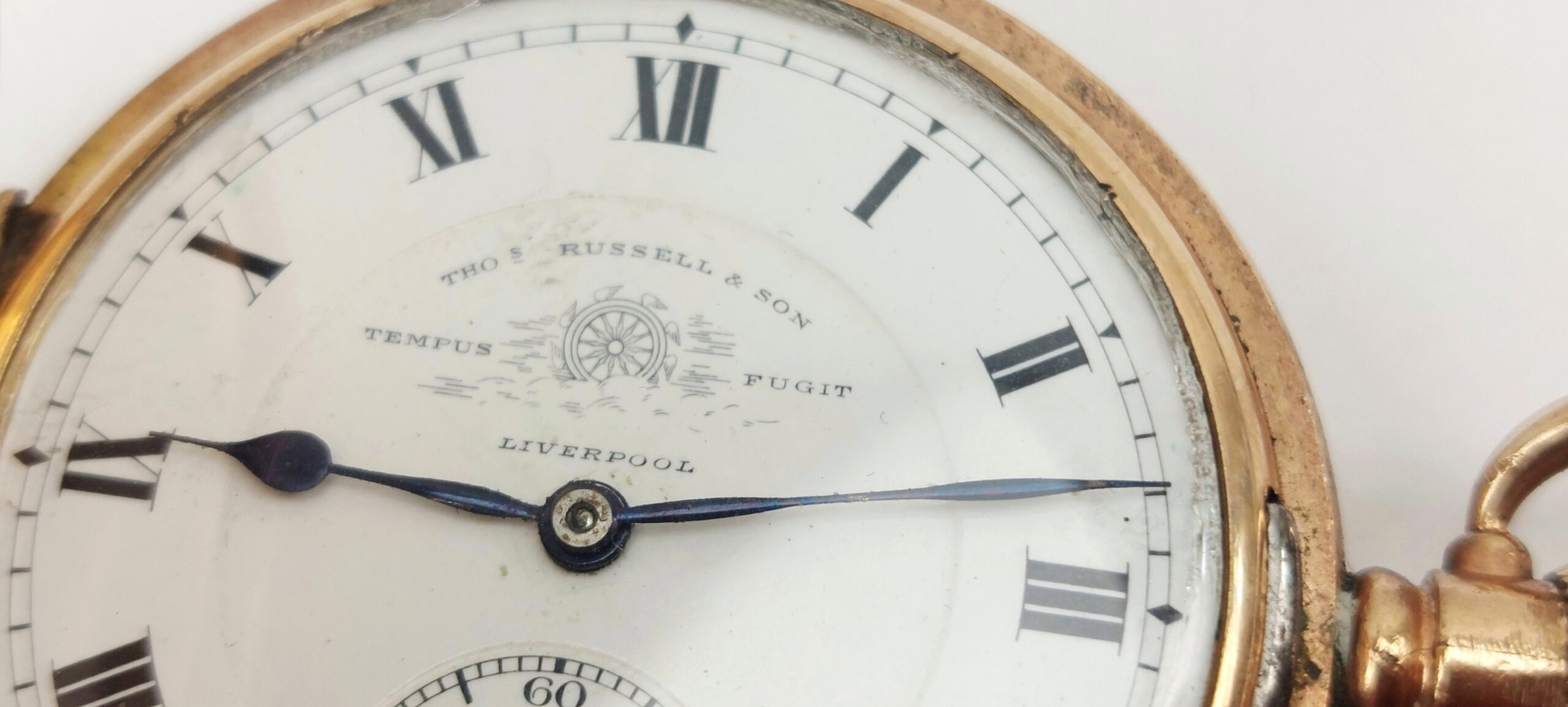 c1900 Gold Filled Full Hunter Pocket Watch by Thomas Russell & Son - Image 4