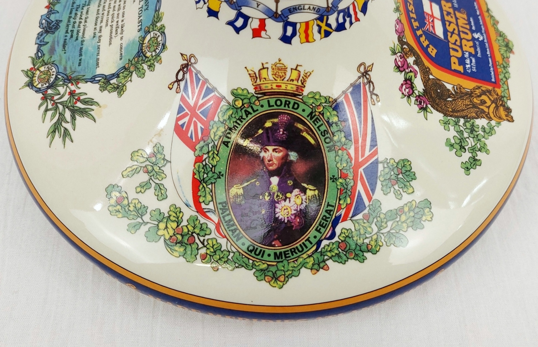 Fully Sealed 1 Litre Porcelain Deacanter of British Navy Pusser’s Rum - Image 6