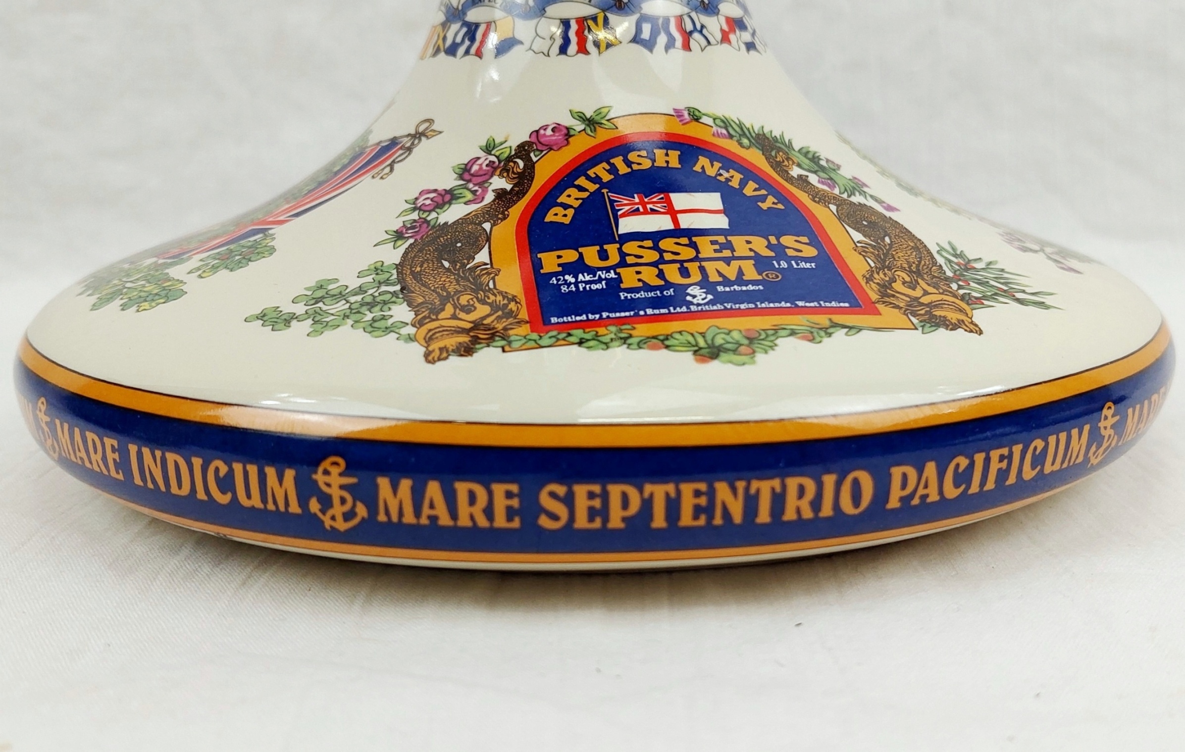 Fully Sealed 1 Litre Porcelain Deacanter of British Navy Pusser’s Rum - Image 8