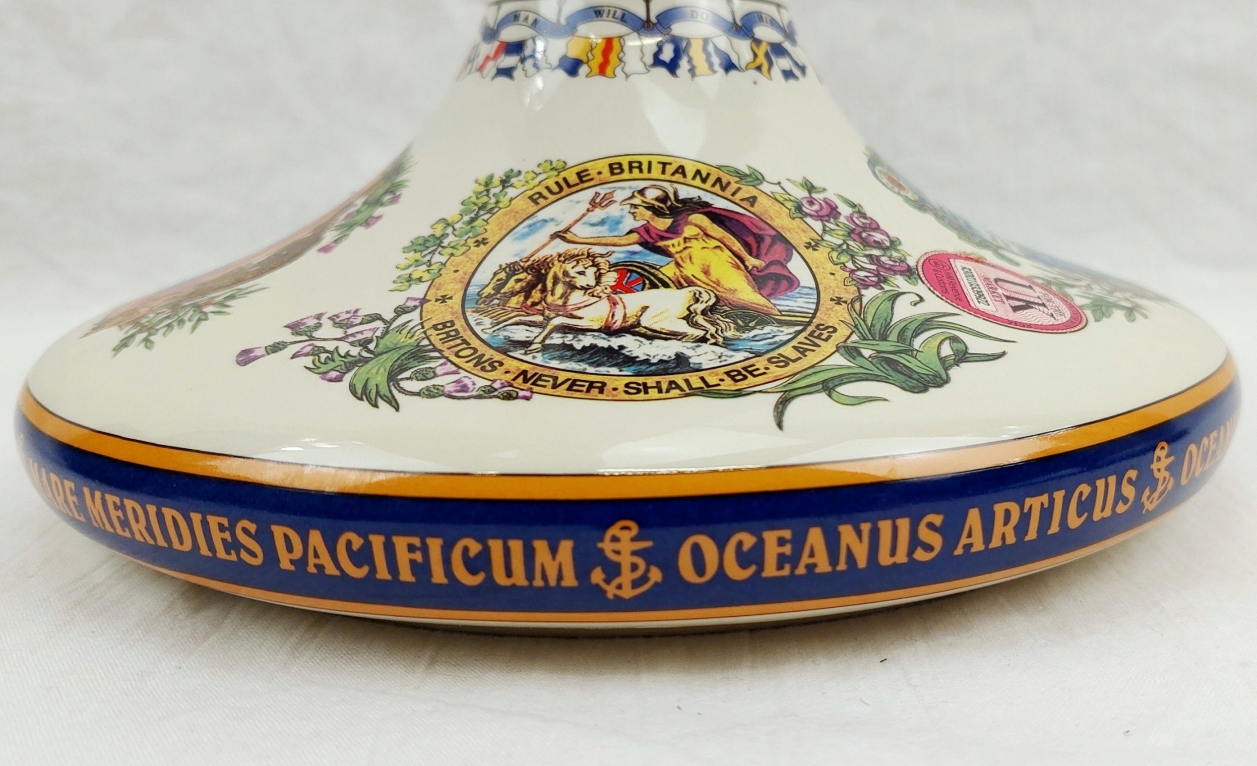 Fully Sealed 1 Litre Porcelain Deacanter of British Navy Pusser’s Rum - Image 9