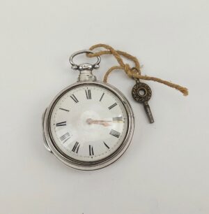c1809 Sterling Silver Pair Cased Pocket Watch