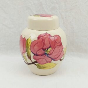 Large Moorcroft Magnolia Pattern Lidded Ginger Jar