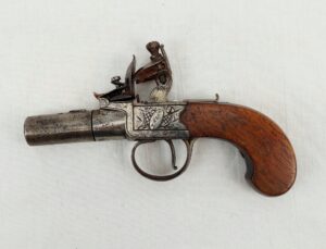 Late 18th Century Turn Off Barrel Boxlock Flintlock Pocket Pistol By Twigg Of London