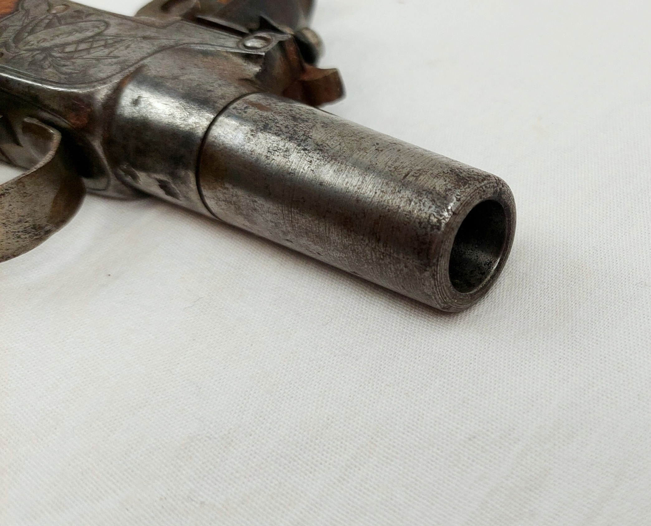 Late 18th Century Turn Off Barrel Boxlock Flintlock Pocket Pistol By Twigg Of London - Image 4