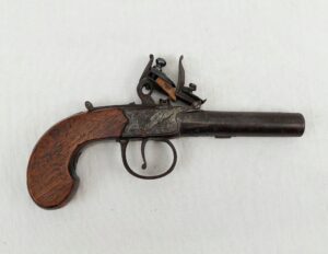 Late 18th Century Turn Off Barrel Boxlock Flintlock Pocket Pistol By Twigg Of London