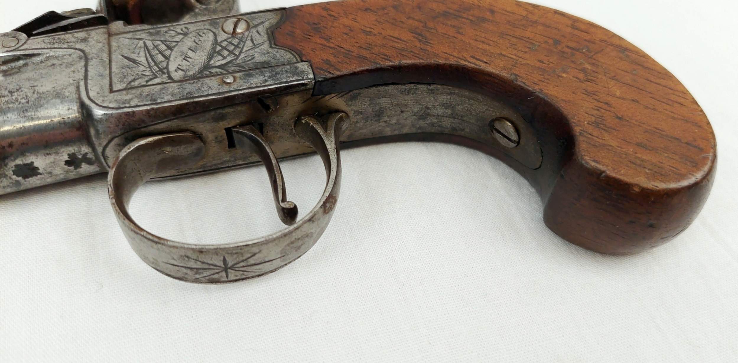 Late 18th Century Turn Off Barrel Boxlock Flintlock Pocket Pistol By Twigg Of London - Image 9