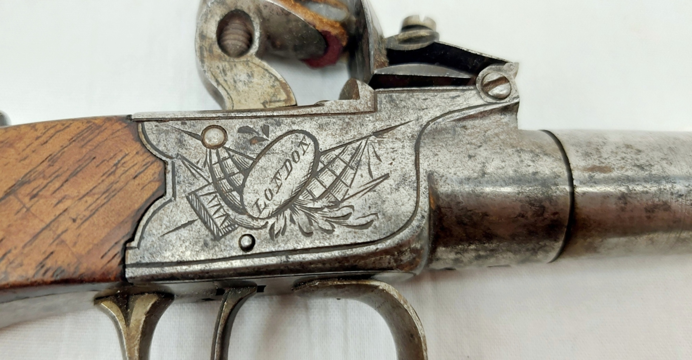 Late 18th Century Turn Off Barrel Boxlock Flintlock Pocket Pistol By Twigg Of London - Image 6