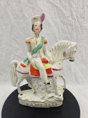 Mid Victorian Staffordshire Figurine Of General Sir Colin Campbell On Horseback
