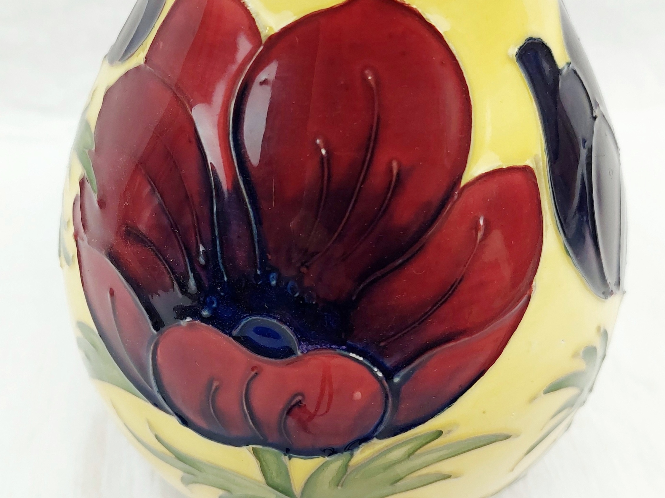 Moorcroft Anemone Patten Yellow Ovoid Vase - Image 7
