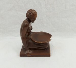 Plaster Art Deco Richards Tiles Advertising Lady Ashtray