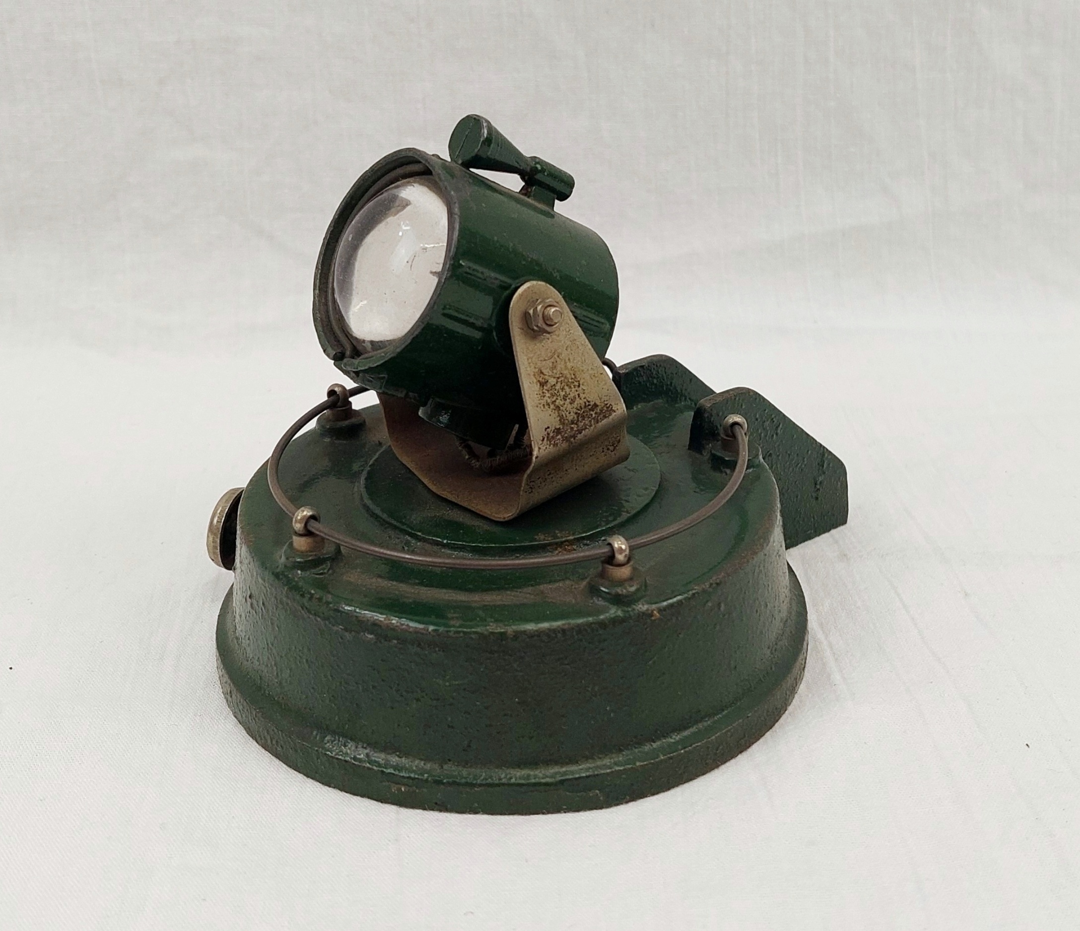 Pre-War Astra Metal Round Based Searchlight