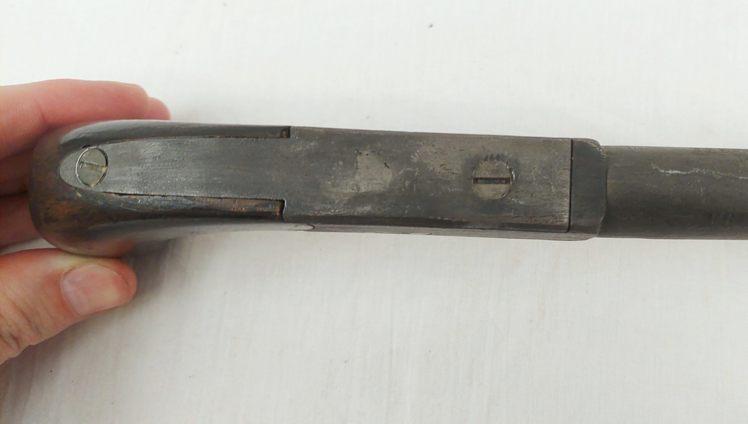 Rare Mid 19th Century Percussion Boxlock Under-Hammer Long Barrelled Pistol - Image 6