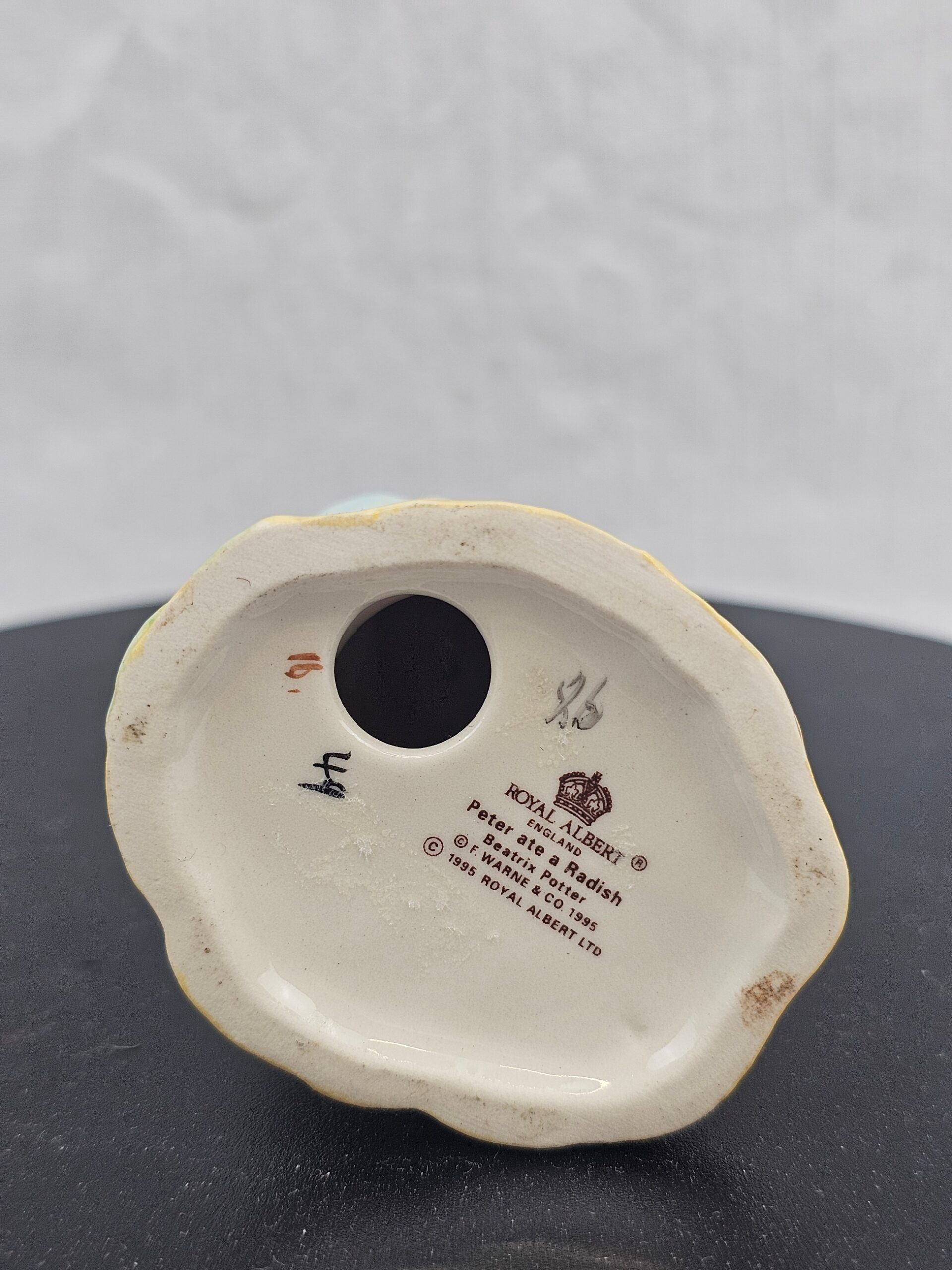 Royal Albert Beatrix Potter Figurine 'Peter Ate a Radish', BP-6a Backstamp, issued 1995 - Image 6