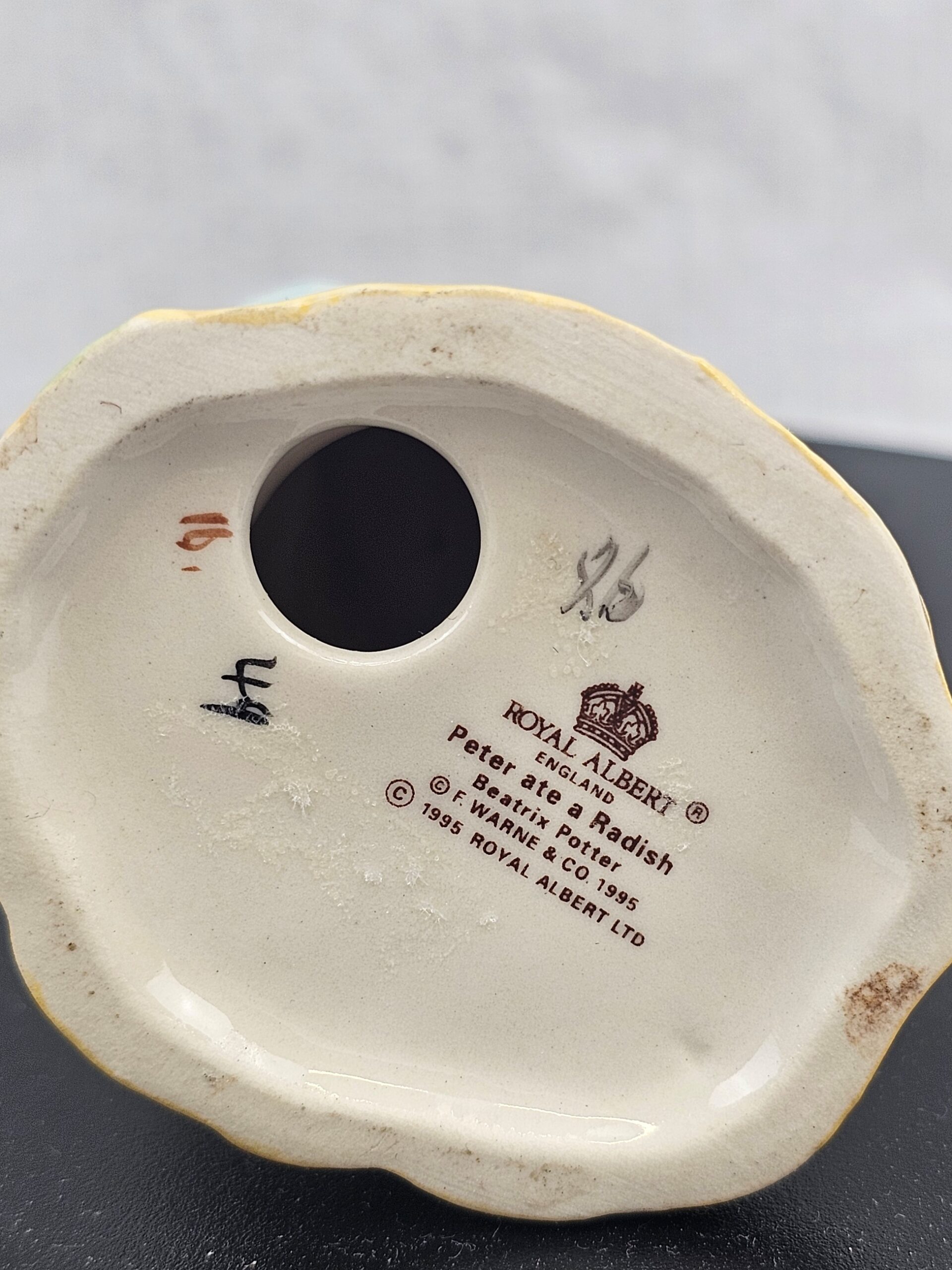Royal Albert Beatrix Potter Figurine 'Peter Ate a Radish', BP-6a Backstamp, issued 1995 - Image 7
