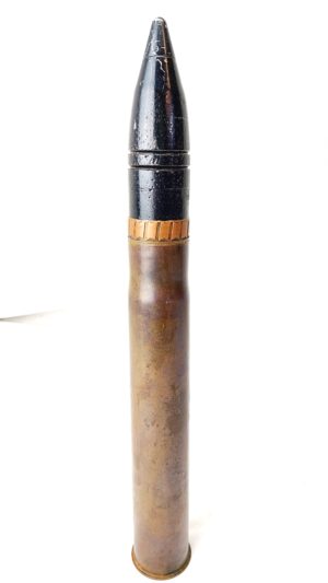 Soviet / USSR, Cold War – Dated 1959, 45mm Anti-Tank Gun Round (45×310R), AP Projectile with Brass Case, Inert